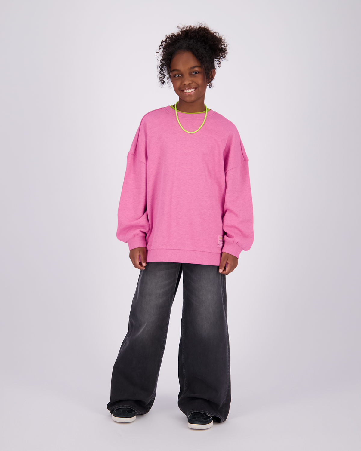 Meisjes Sweater Icon melange round neck