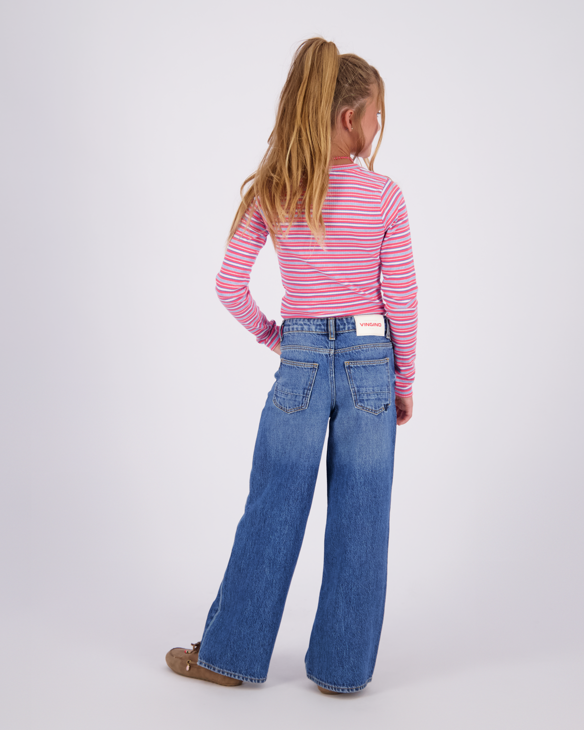 Meisjes T-shirt Basic stripe top