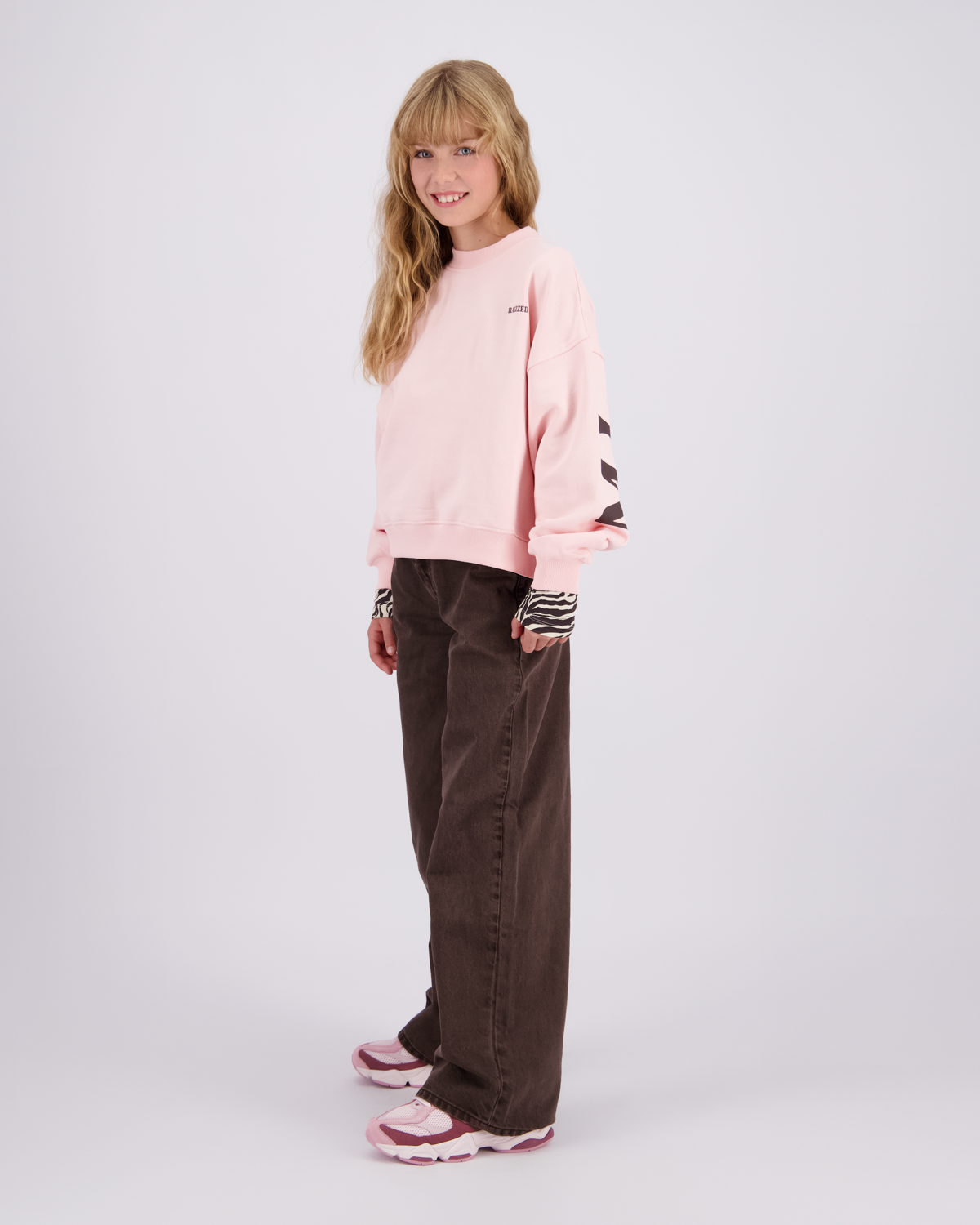 Girls Extra wide leg Jeans Monaco Color