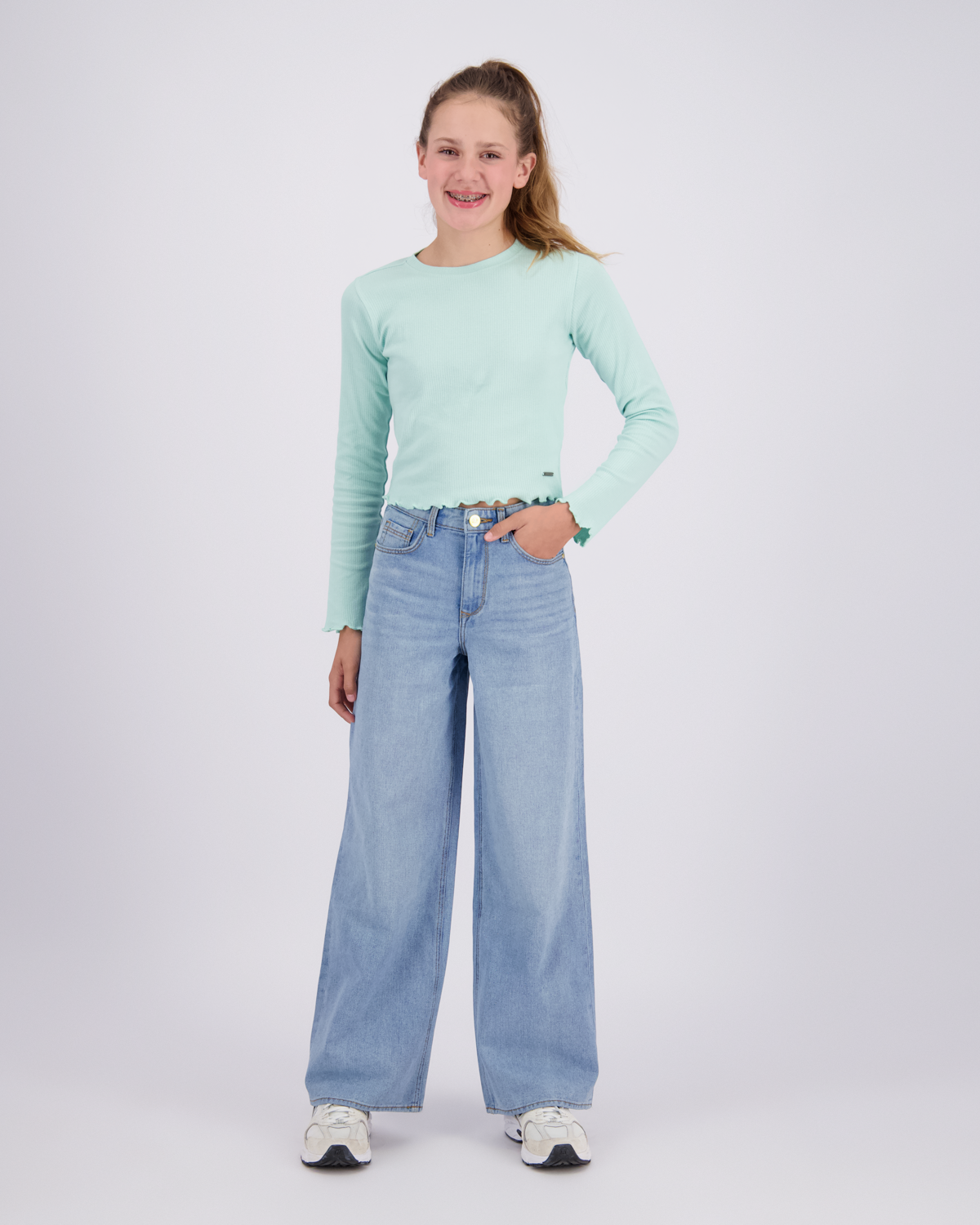Meisjes Wide Leg Jeans Monaco