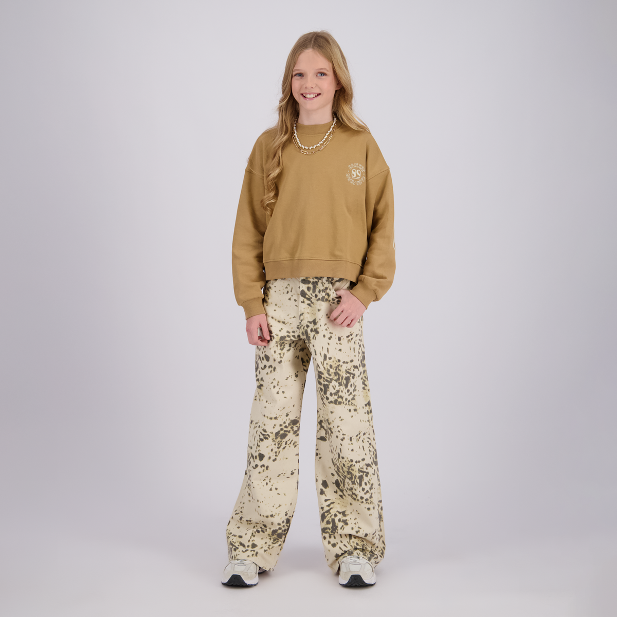 Meisjes Wide Leg Jeans Monaco Animal