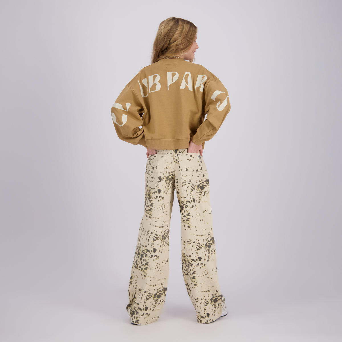Meisjes Wide Leg Jeans Monaco Animal