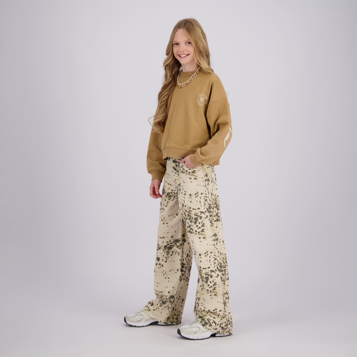 Meisjes Wide Leg Jeans Monaco Animal