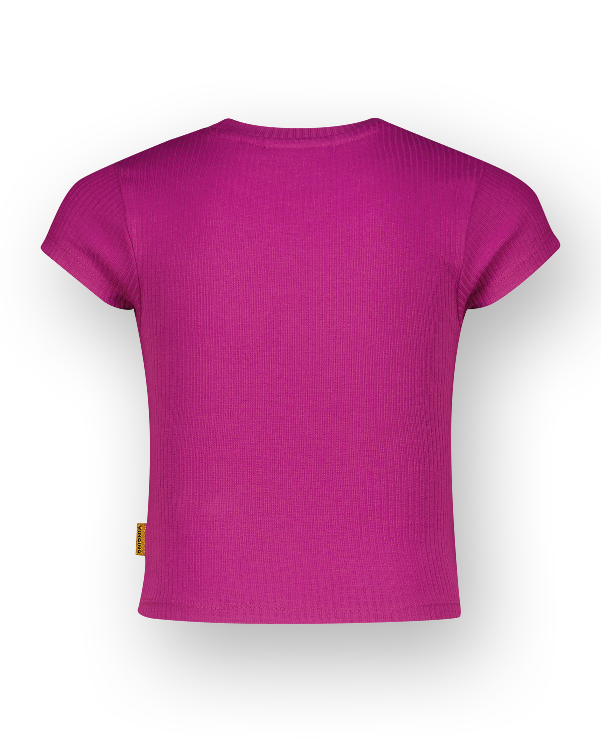 T-shirt Basic-crop rib tee