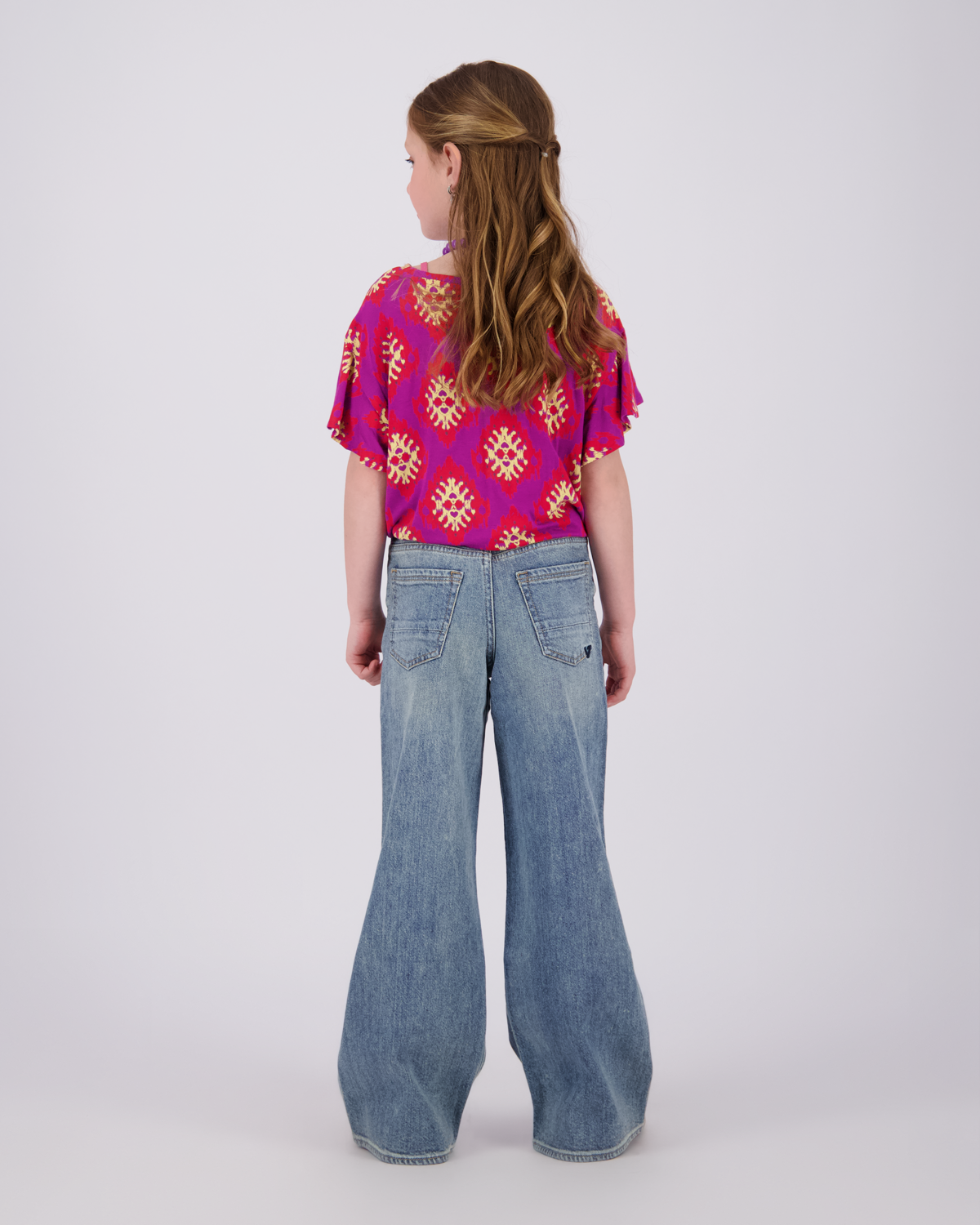 Extra Wide Leg Jeans Cherry