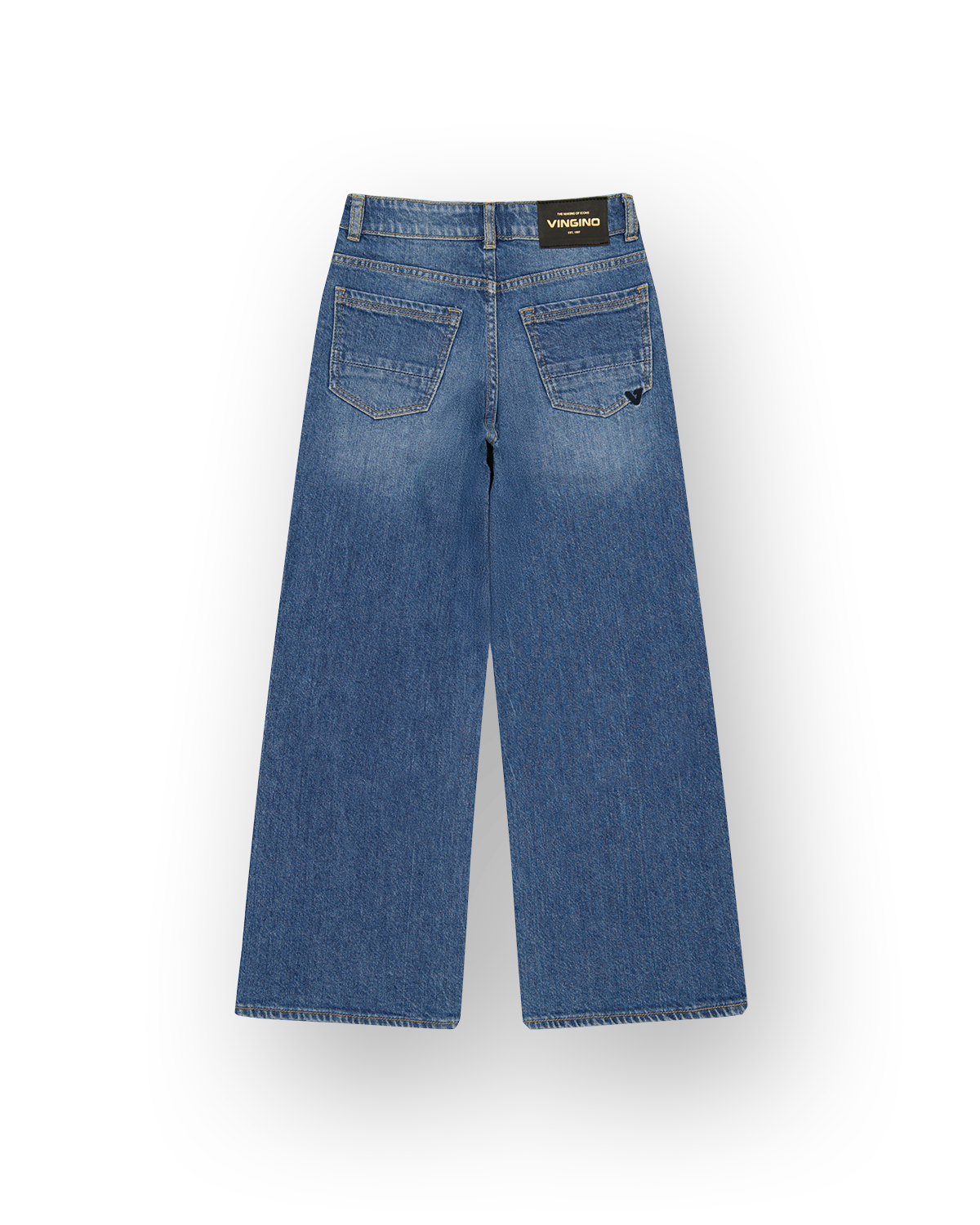 Extra wide leg Jeans Cherry