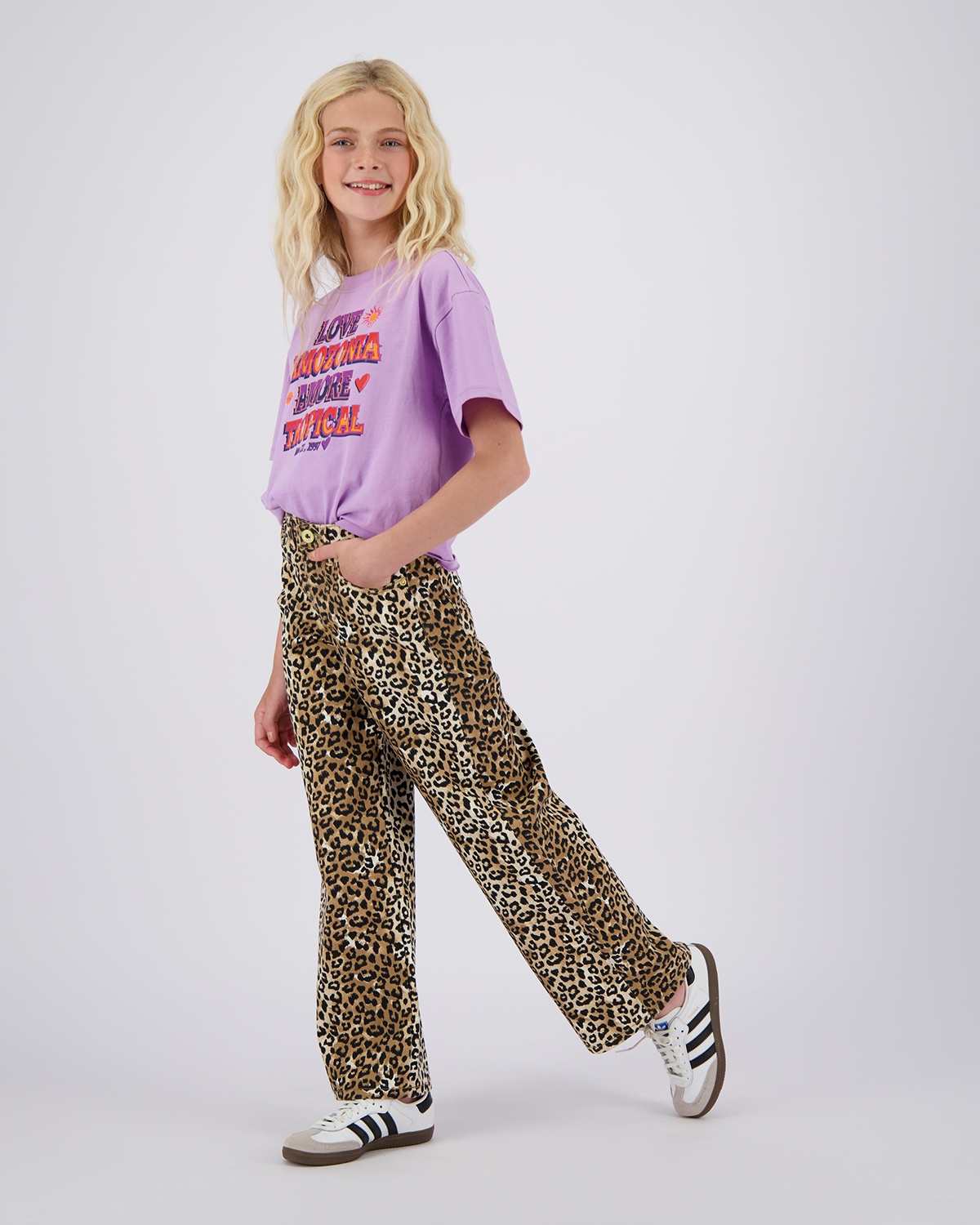 Extra wide leg Jeans Cassie leopard
