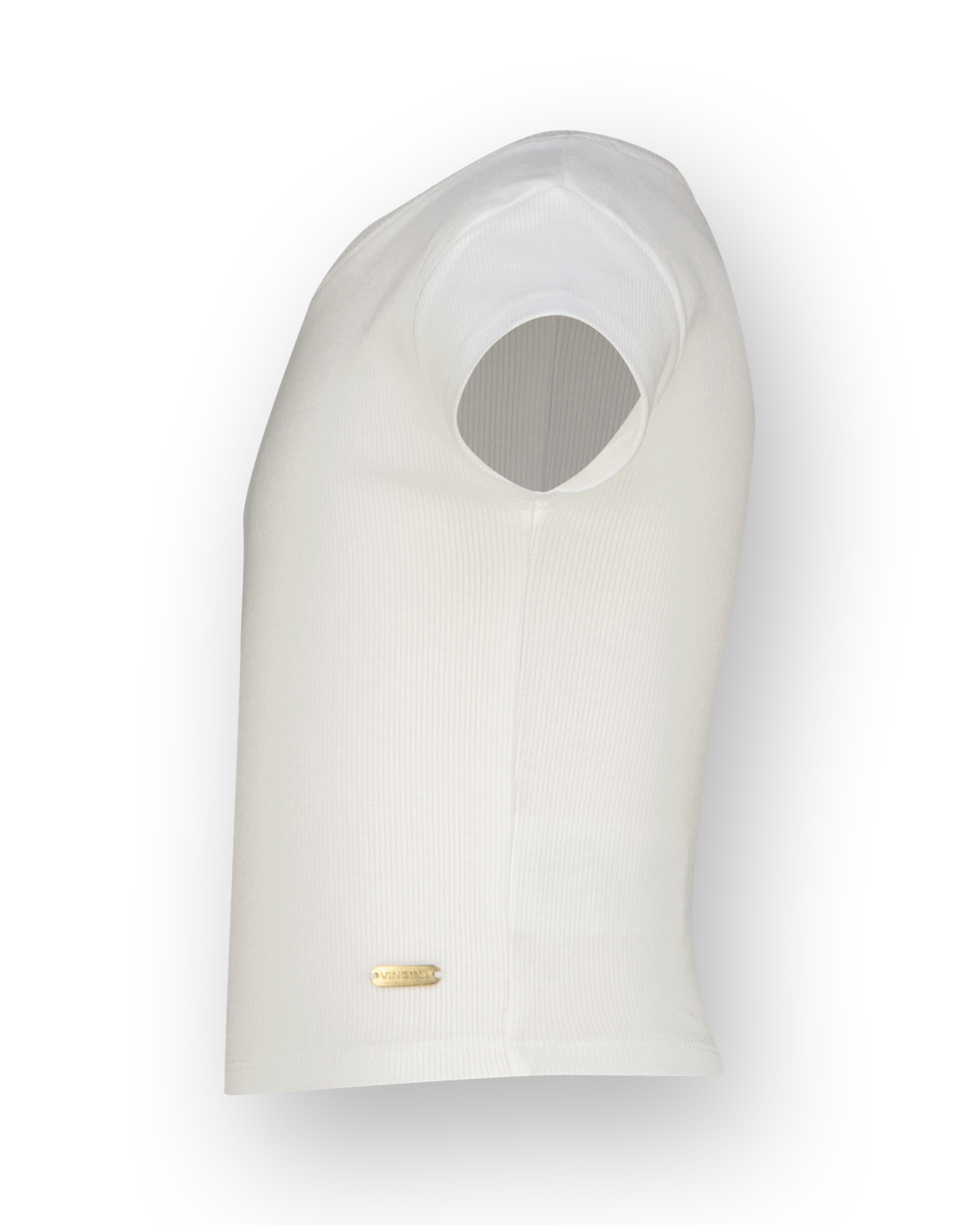 T-shirt Basic-Crop Rib Tee