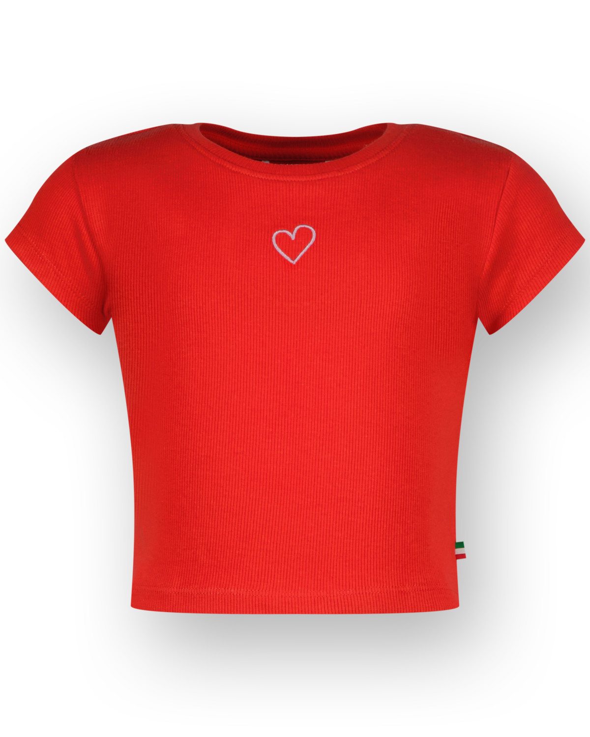 T-shirt Basic-Crop Rib Tee