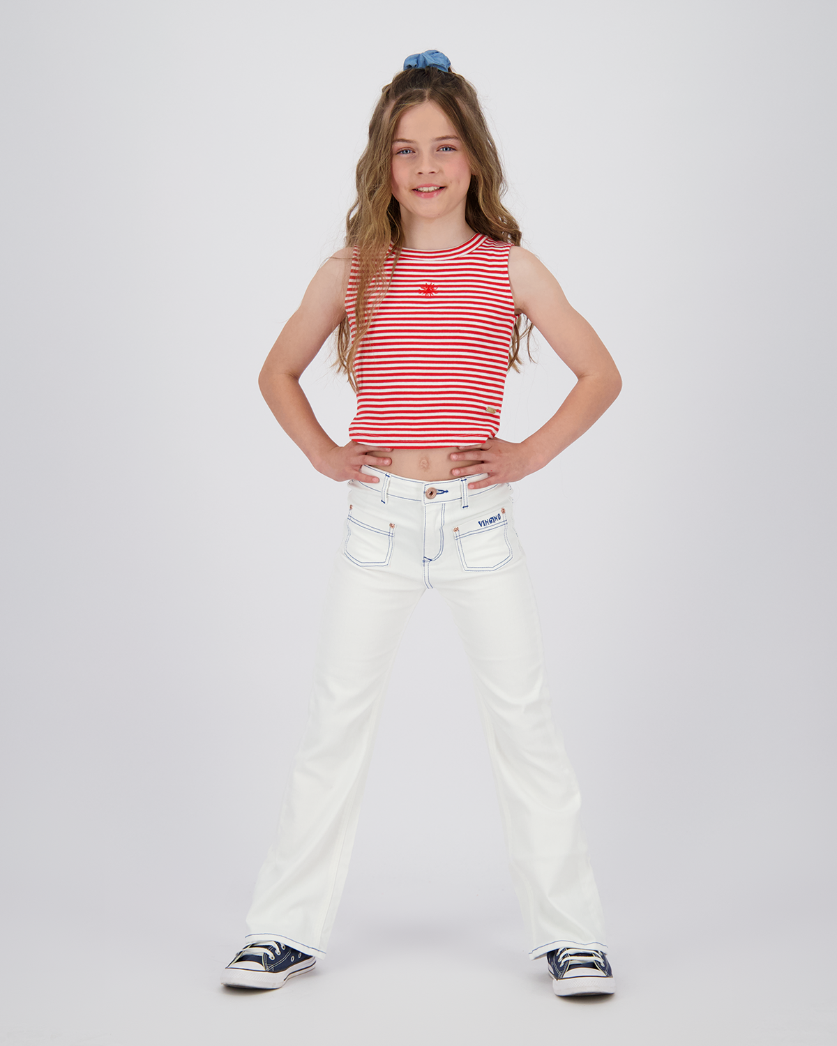 Top Basic-Crop Rib Top Stripe