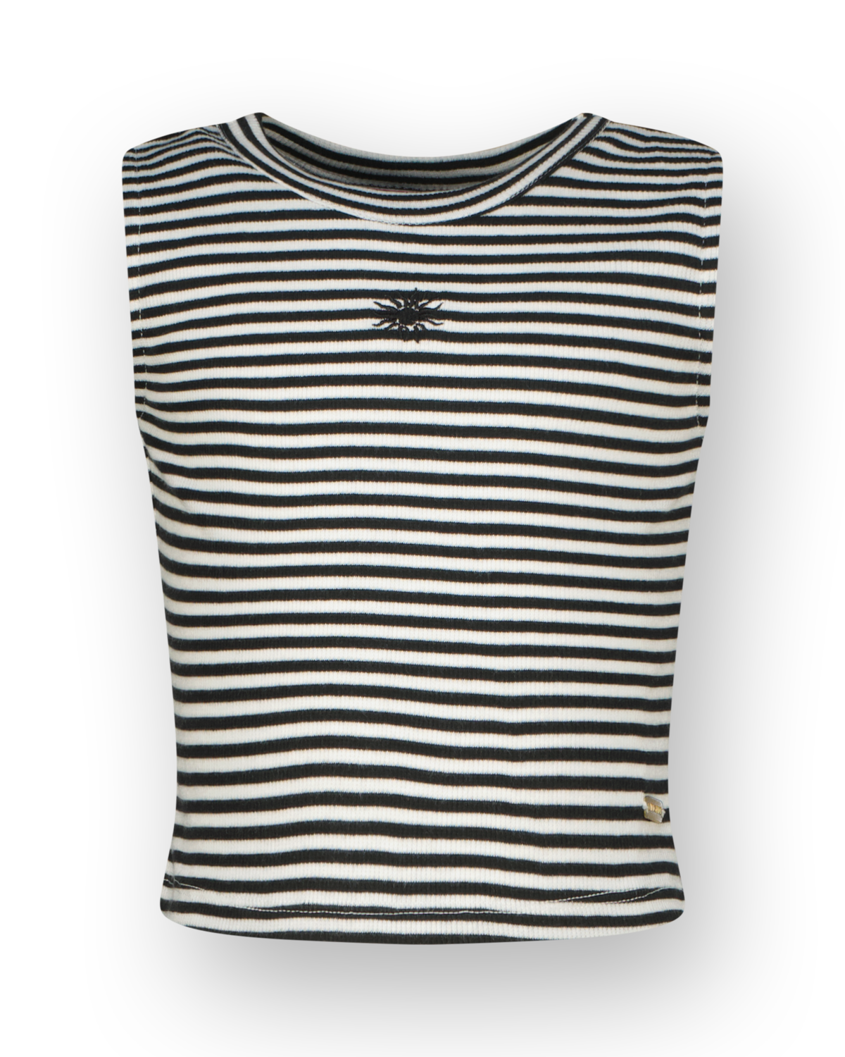 Top Basic-Crop Rib Top Stripe