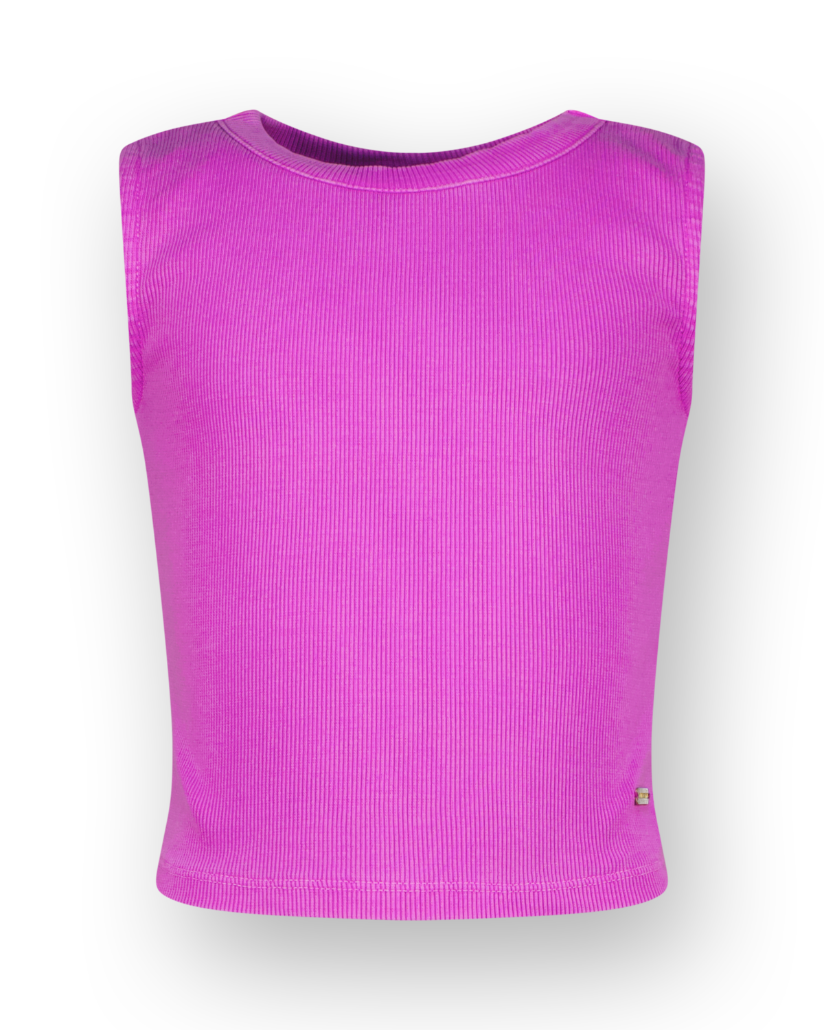 Top Basic-Crop Rib Top