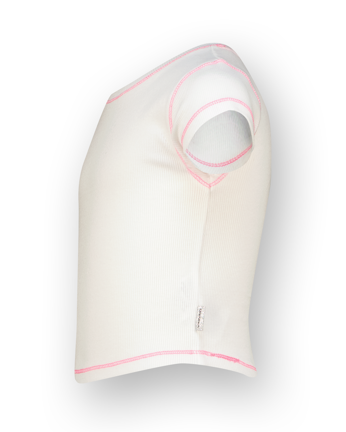 T-shirt Basic-Crop Rib Tee