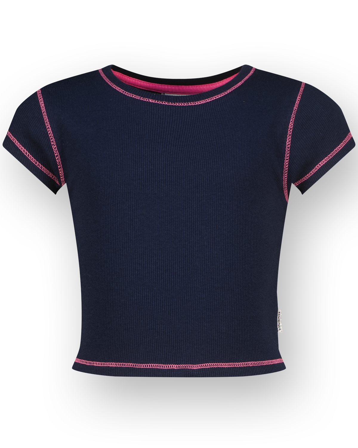 T-shirt Basic-Crop Rib Tee