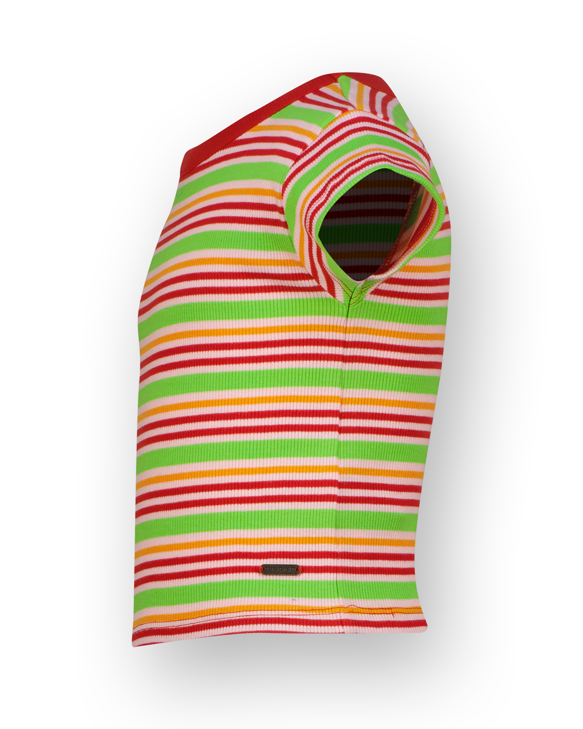 T-shirt Icon-fancy stripe rib tee