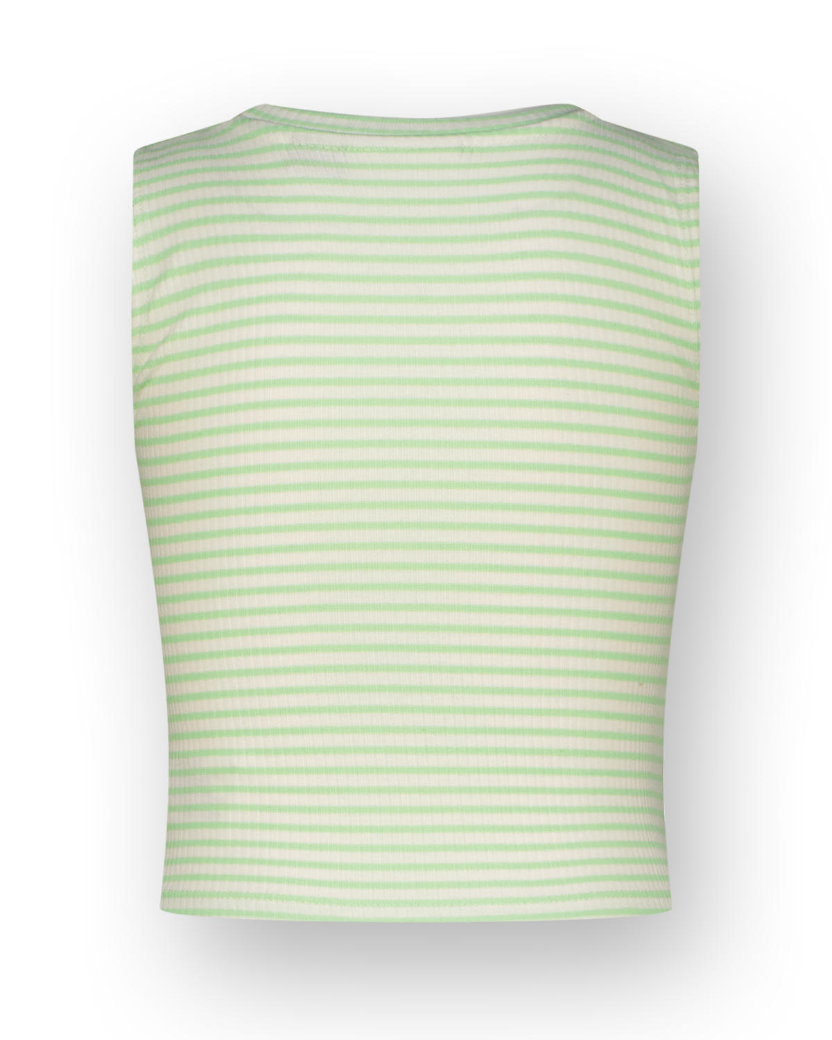 Top Icon-Crop stripe rib