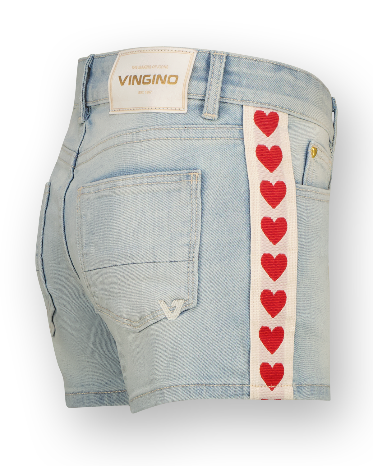 Shorts high waist Dafina hearts