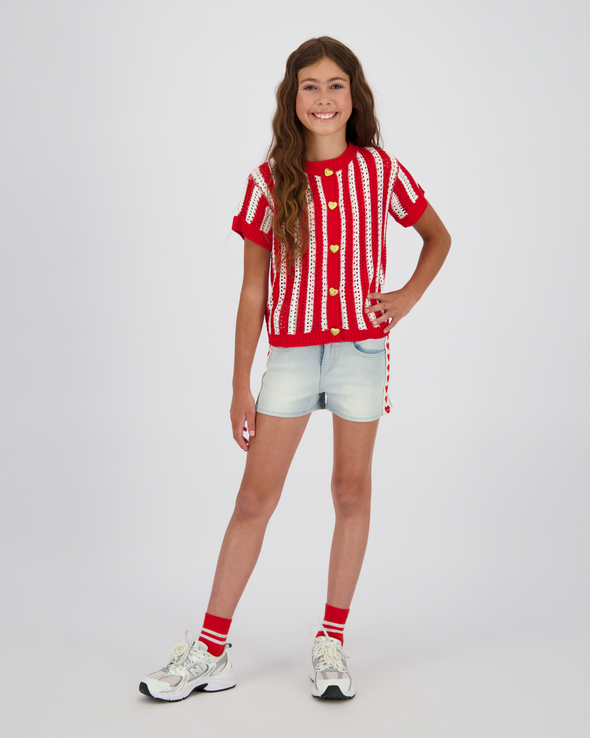 Shorts high waist Dafina hearts