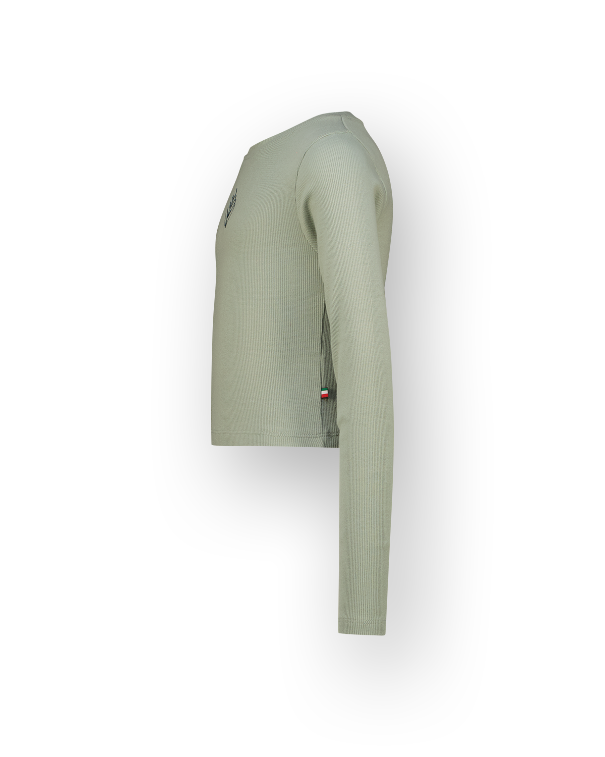 Top G-basic-crop rib longsleeve