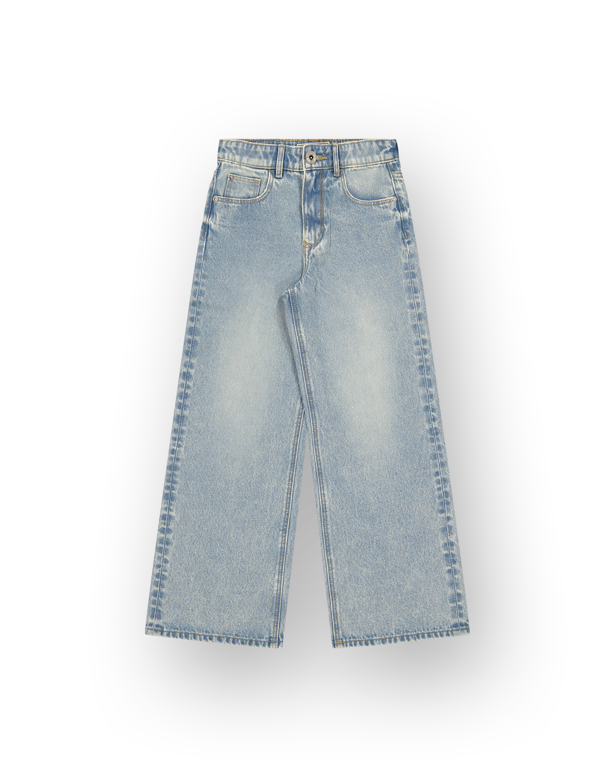 Meisjes Extra Wide Leg Jeans Cherry