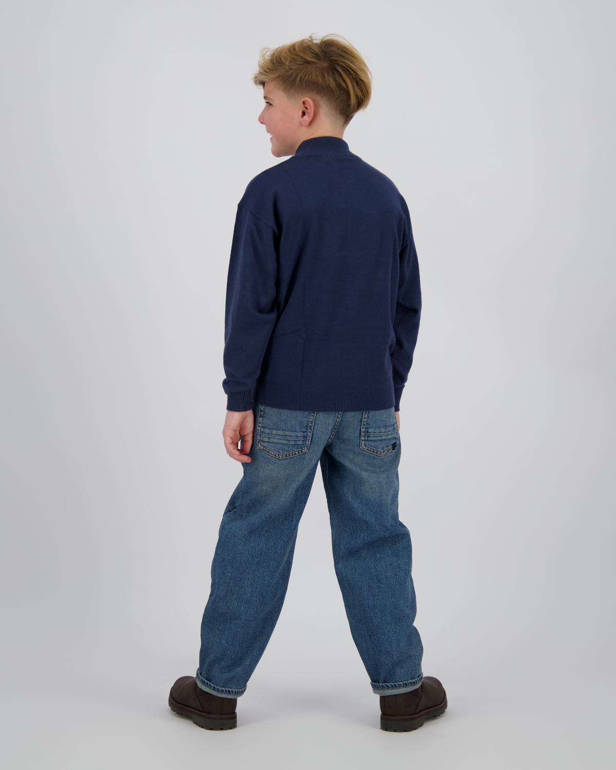 Flat knit Icon-halfzip