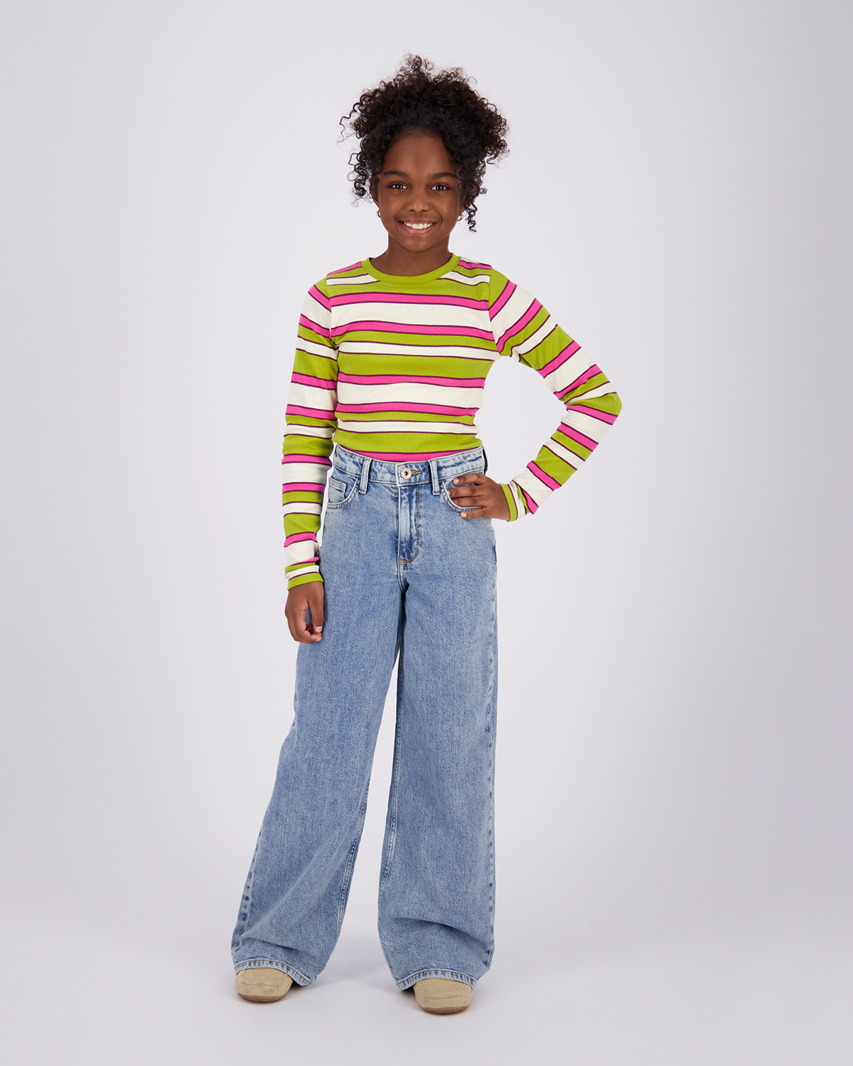 Girls T-shirt Icon stripe top