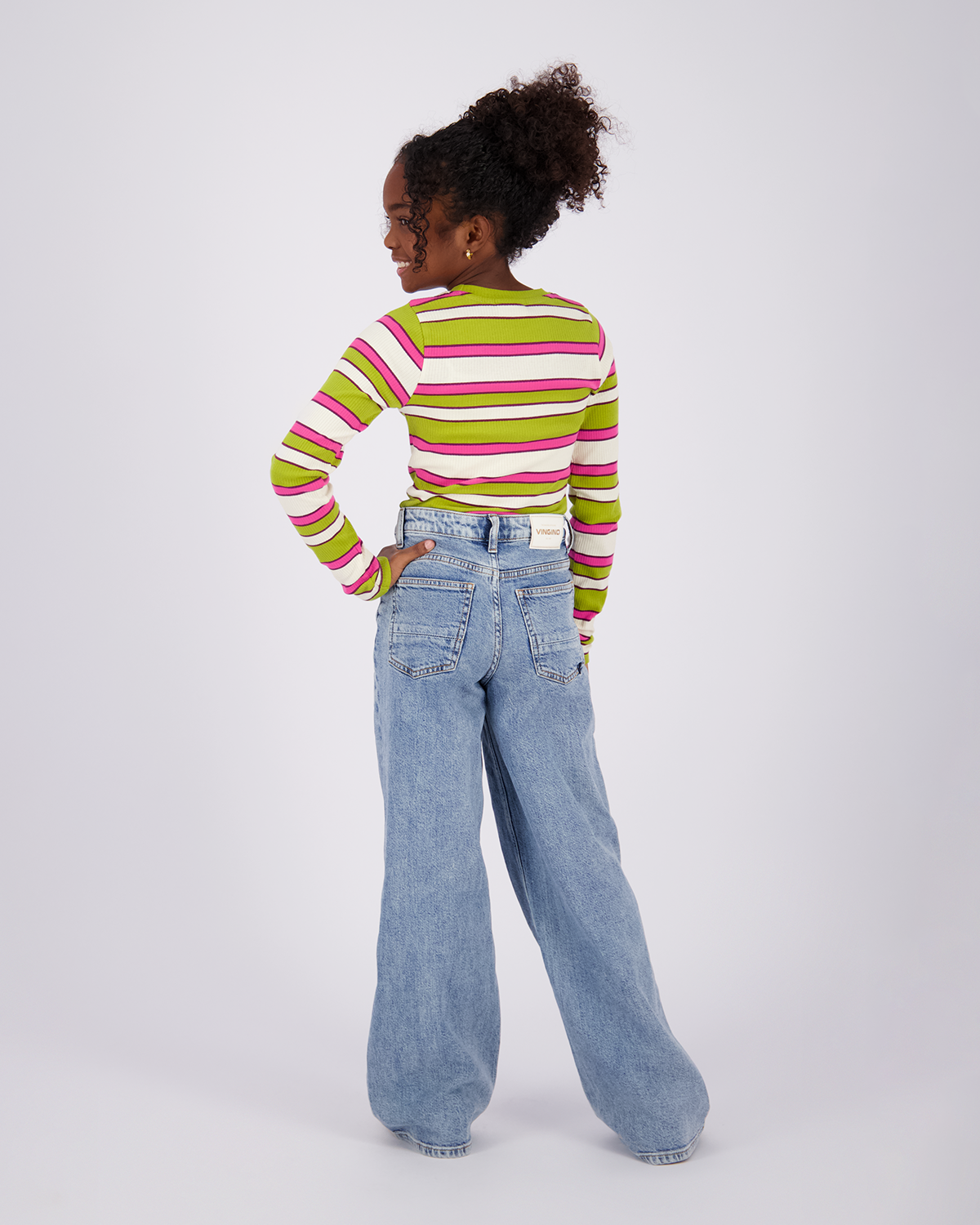 Girls T-shirt Icon stripe top