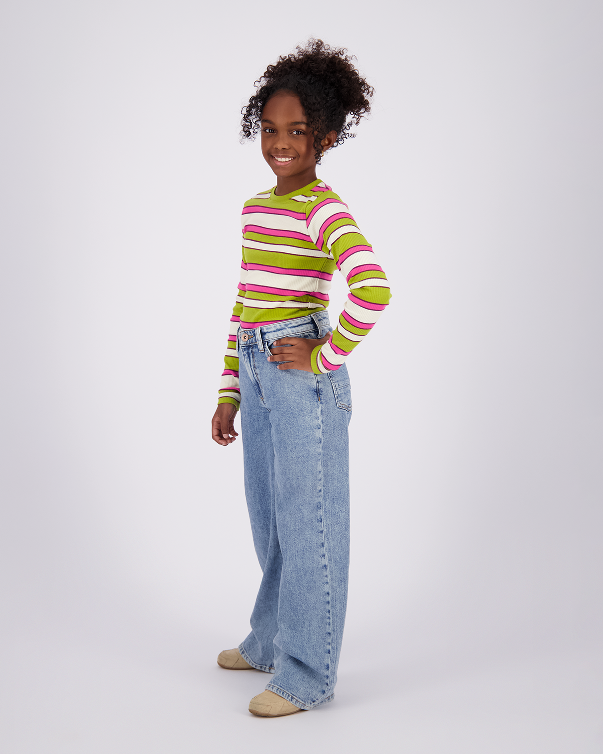 Girls T-shirt Icon stripe top