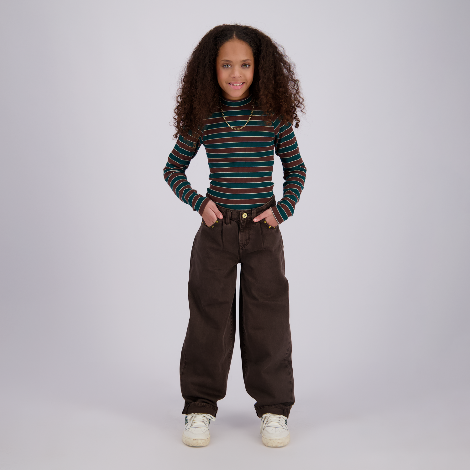 Girls T-shirt Icon stripe top col