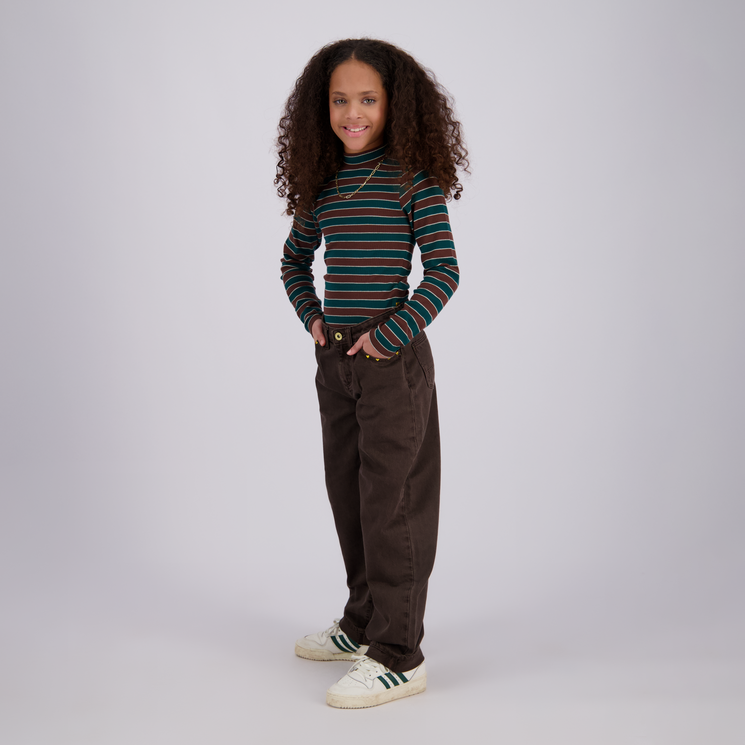 Girls T-shirt Icon stripe top col