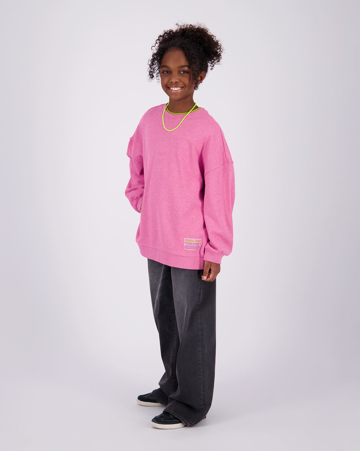 Girls Sweater Icon melange round neck