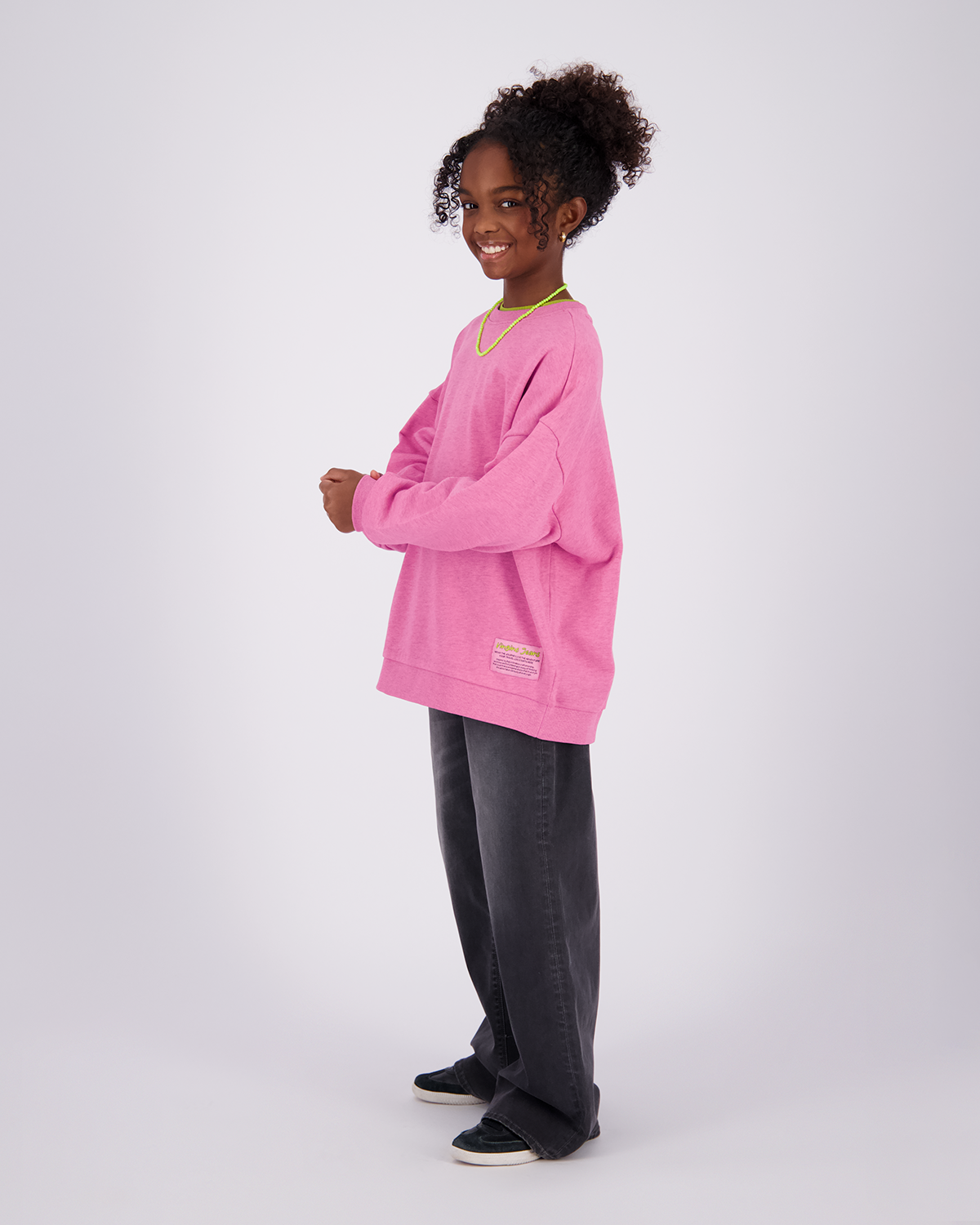 Girls Sweater Icon melange round neck