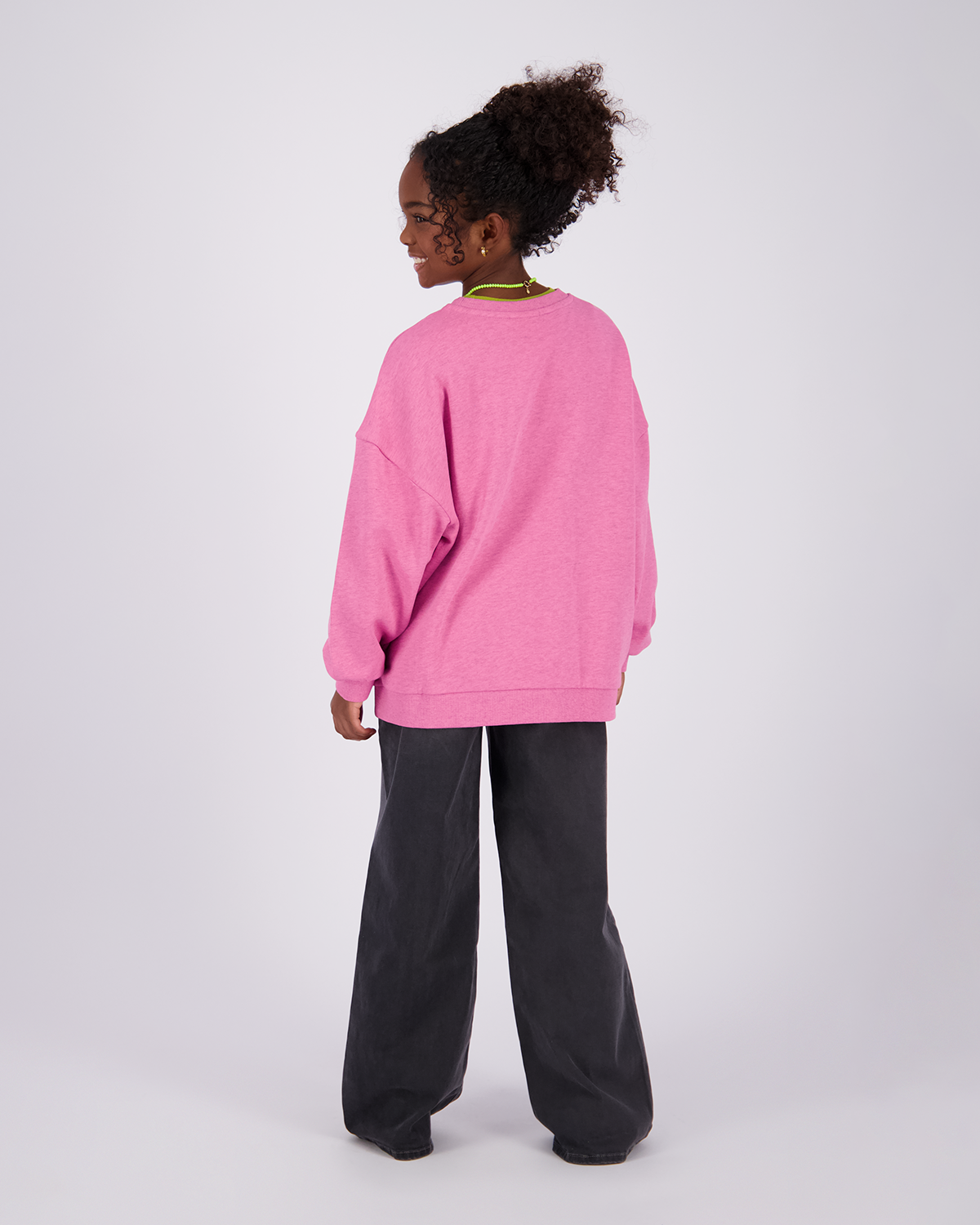 Girls Sweater Icon melange round neck