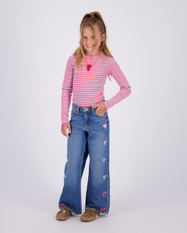 Meisjes T-shirt Basic stripe top