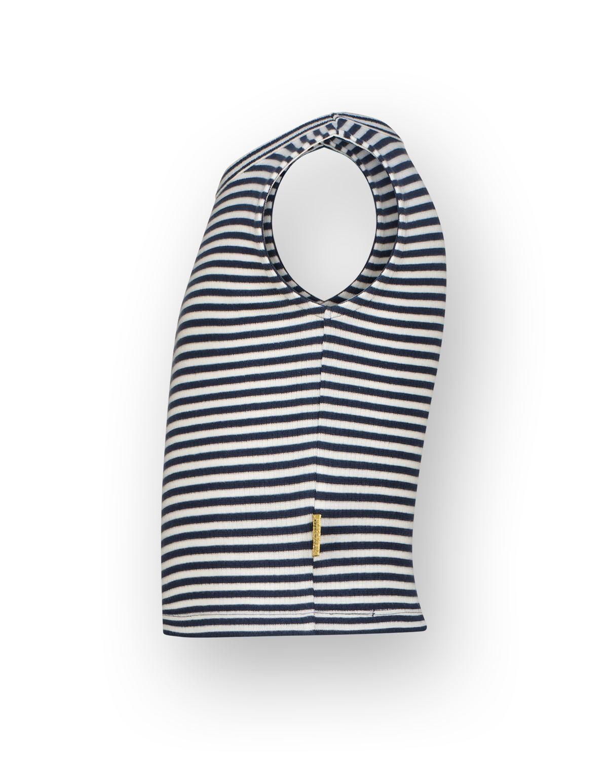 Comfort Top Basic-crop rib stripe