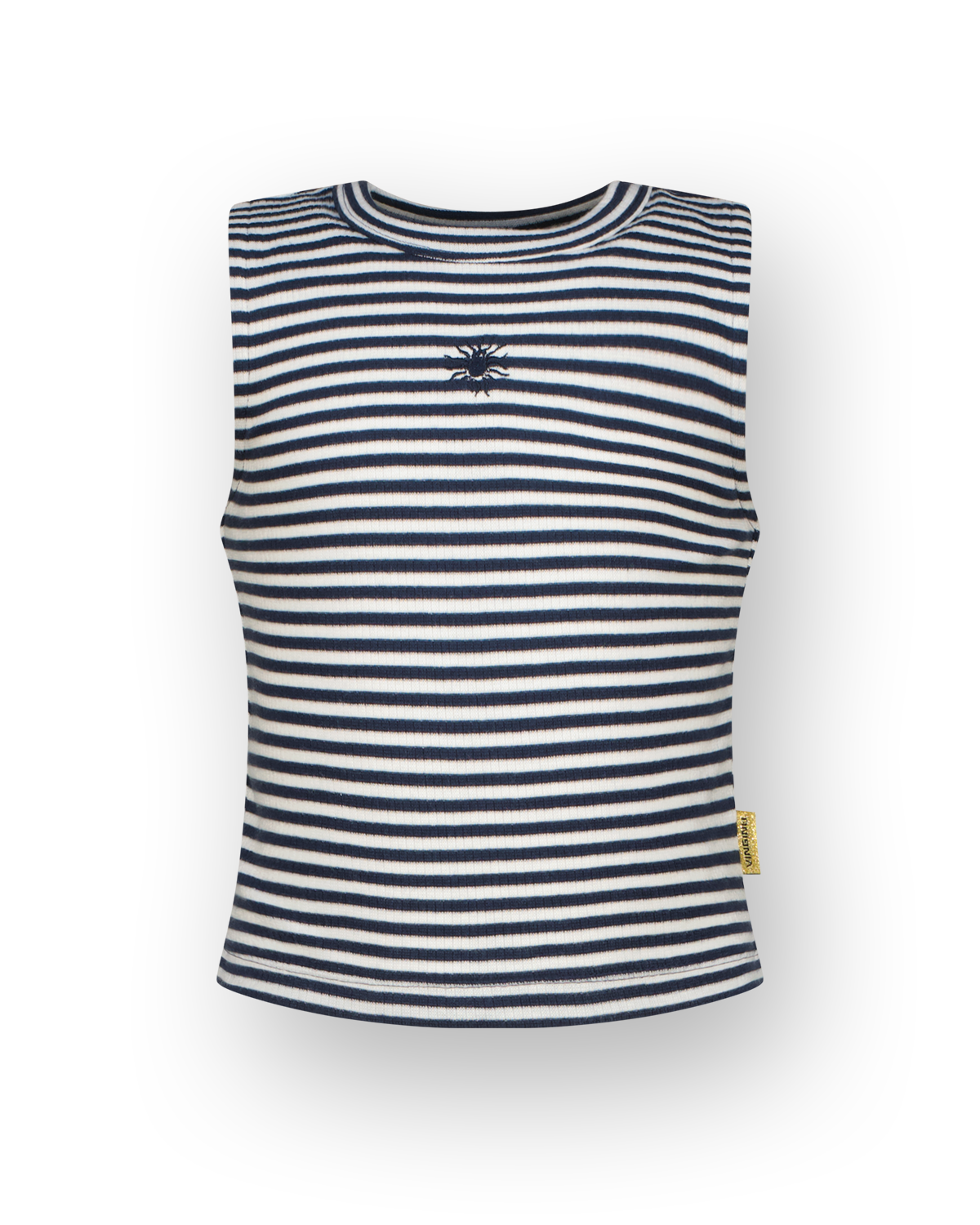 Comfort Top Basic-crop rib stripe