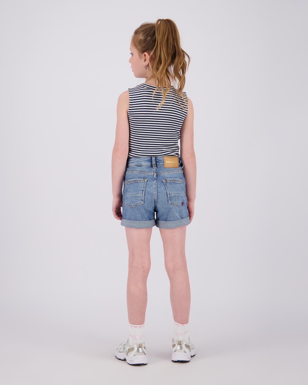 Comfort Top Basic-crop rib stripe