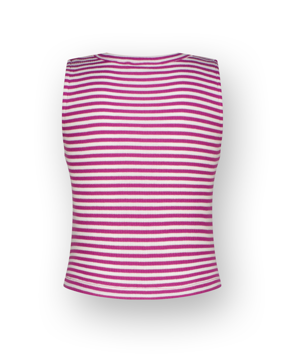 Comfort Top Basic-crop rib stripe