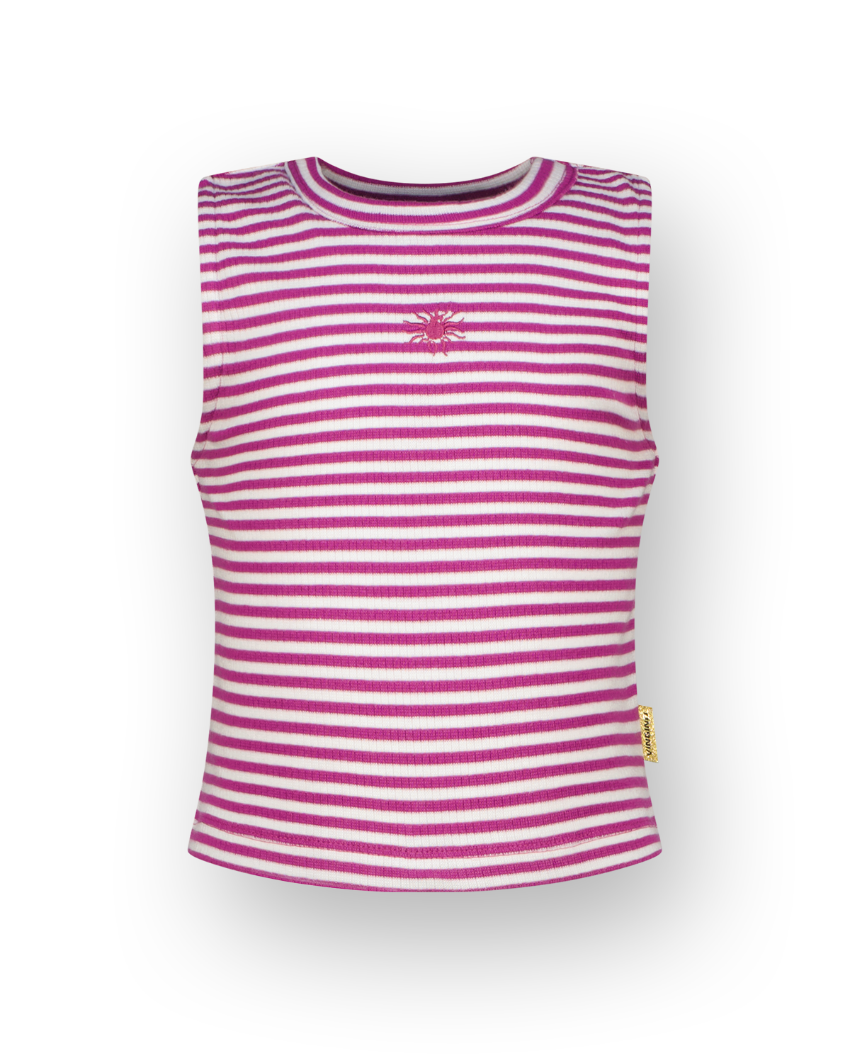 Comfort Top Basic-crop rib stripe