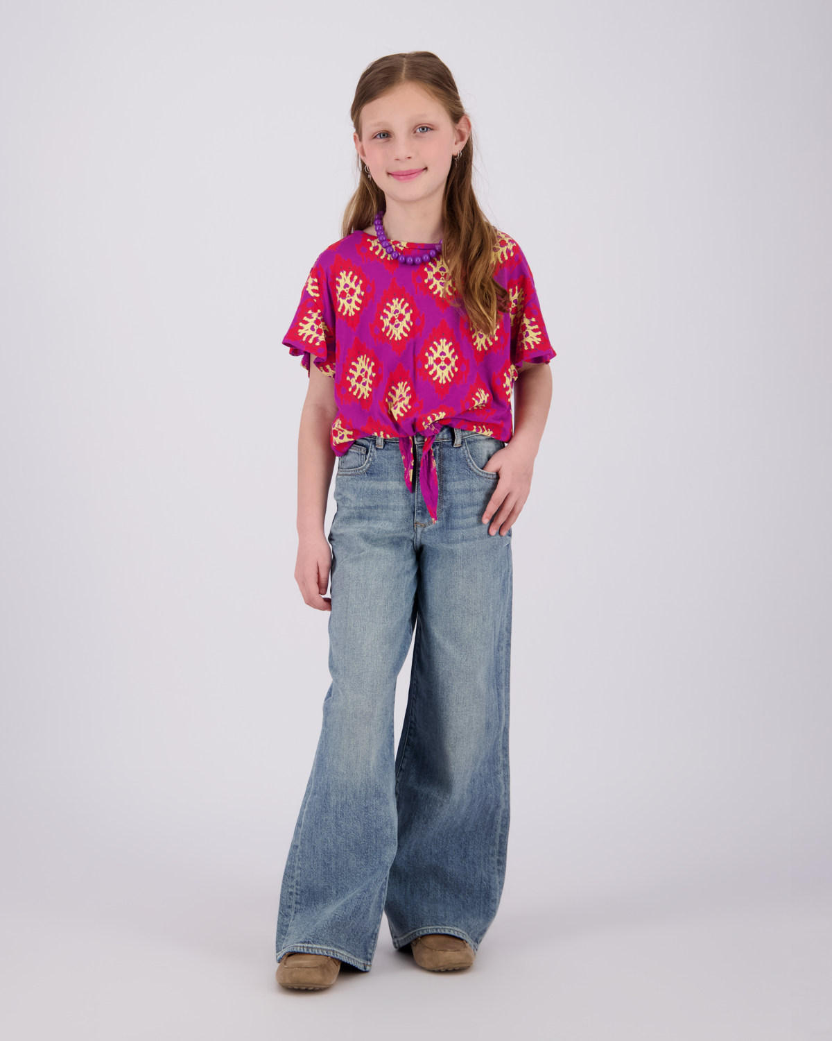Extra Wide Leg Jeans Cherry