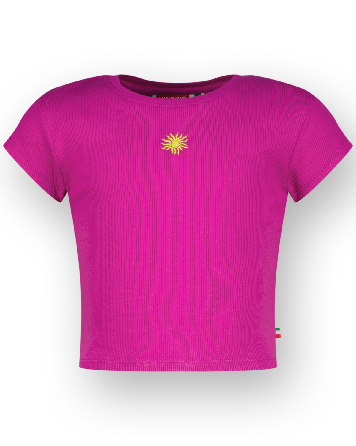 T-shirt Basic-Crop Rib Tee