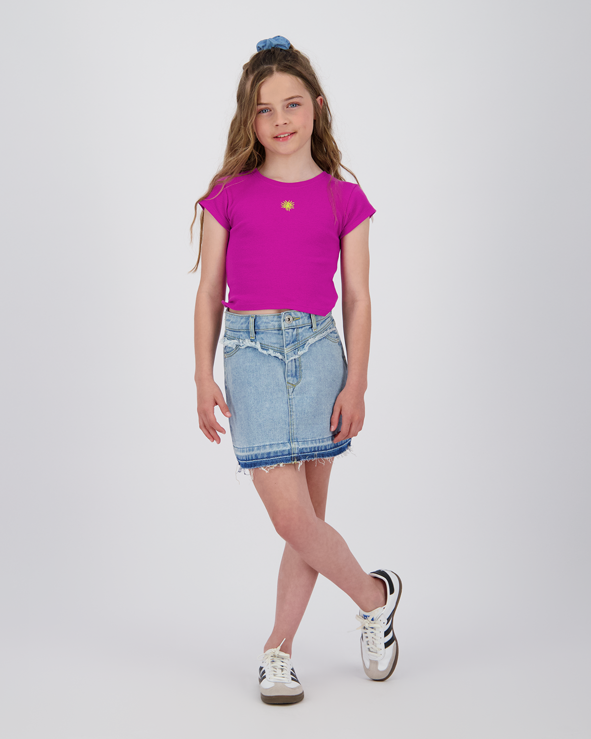 T-shirt Basic-Crop Rib Tee