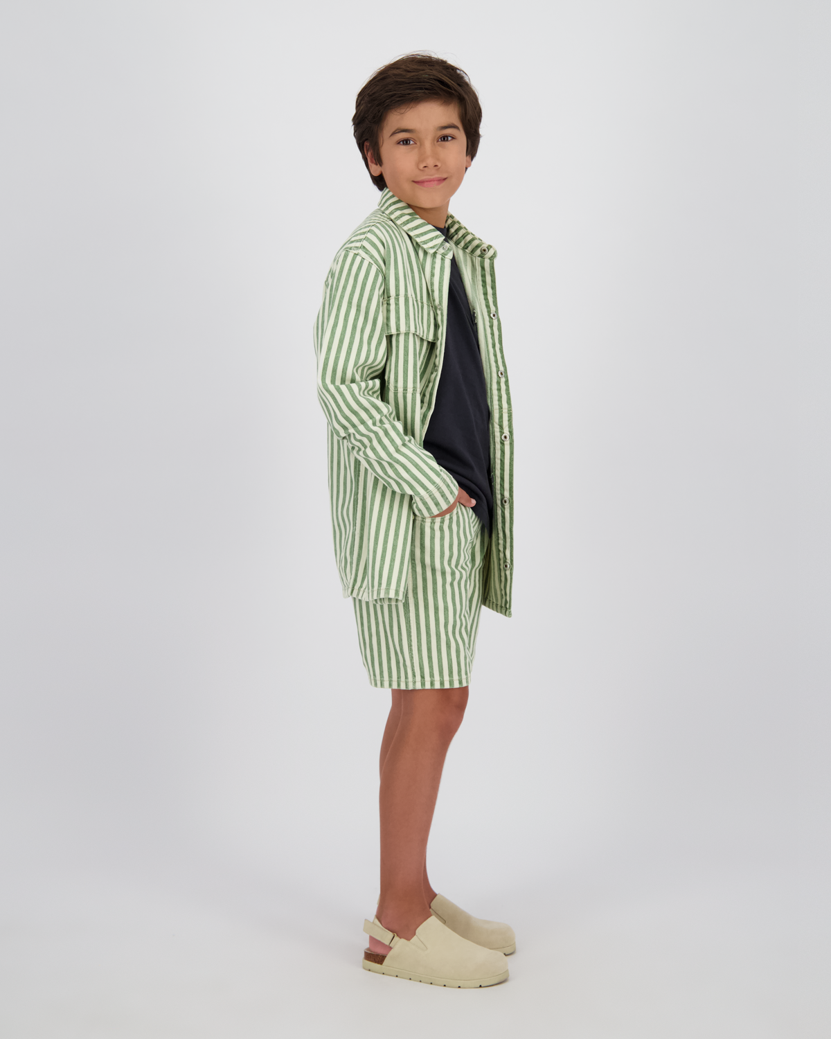 Boxy Shirt Lino stripe