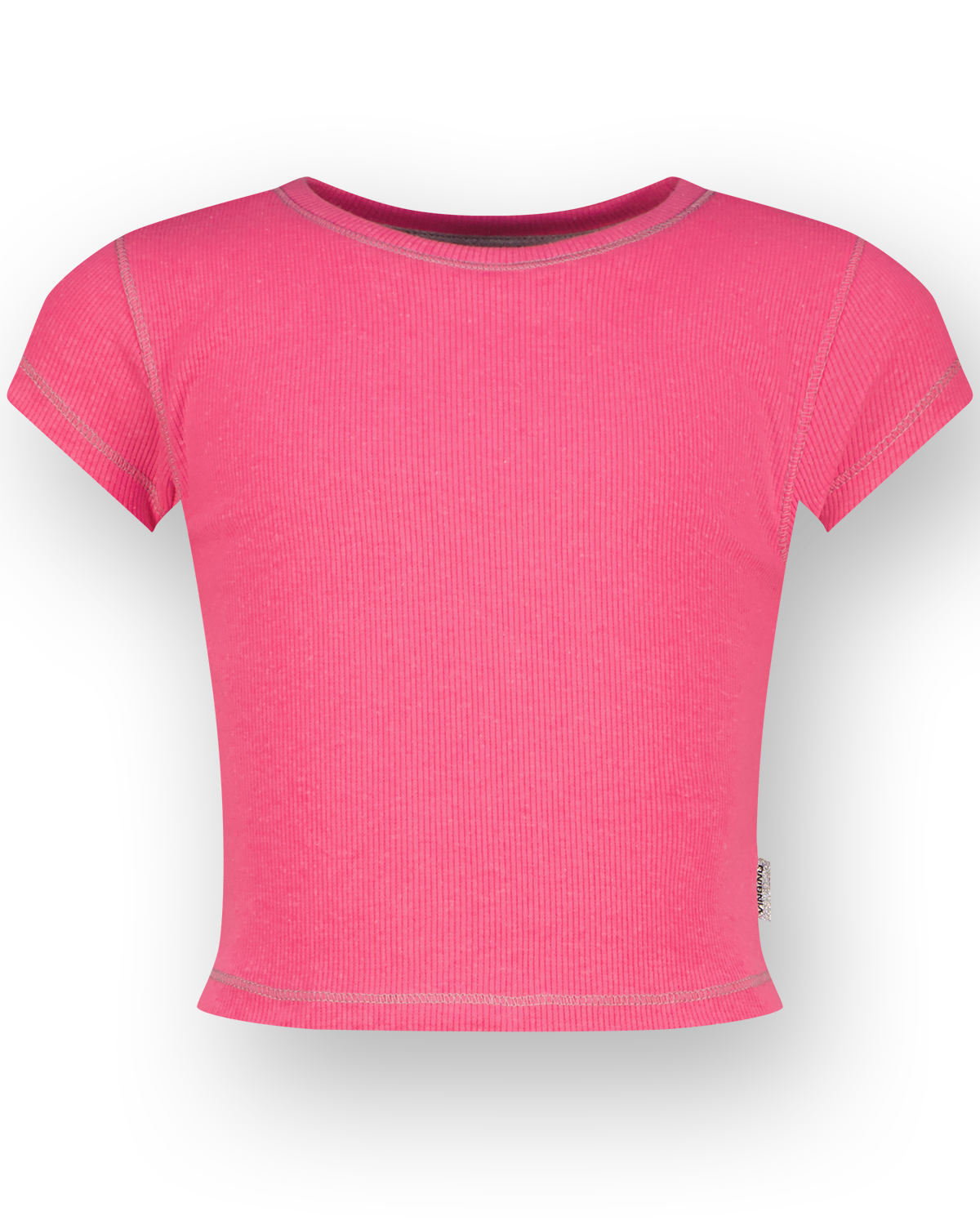 T-shirt Basic-Crop Rib Tee