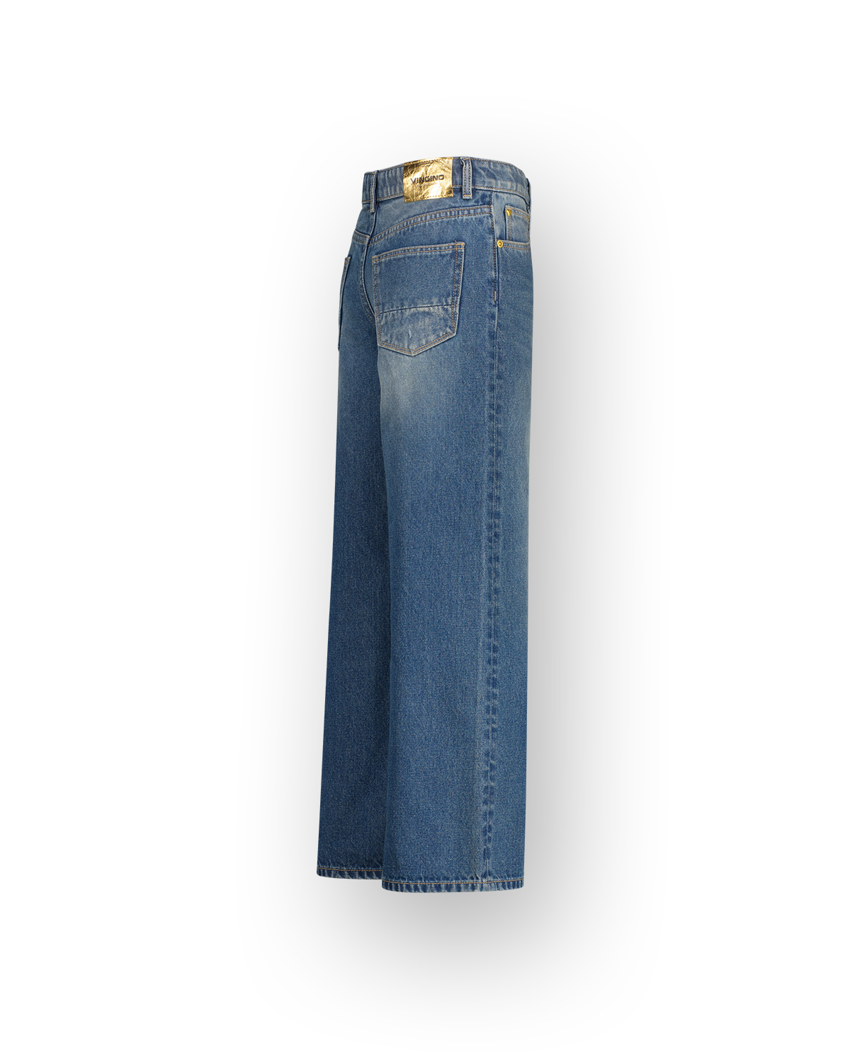 Extra wide leg Jeans Cherry