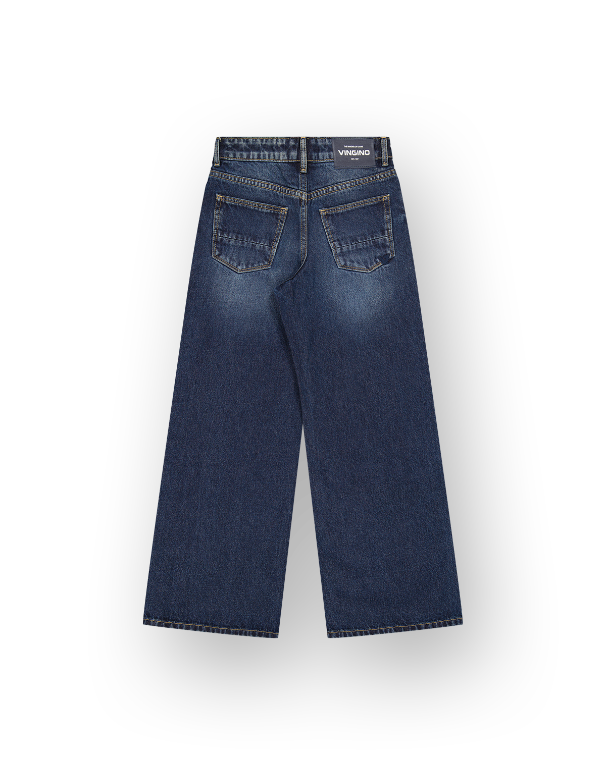 Meisjes Extra Wide Leg Jeans Cherry