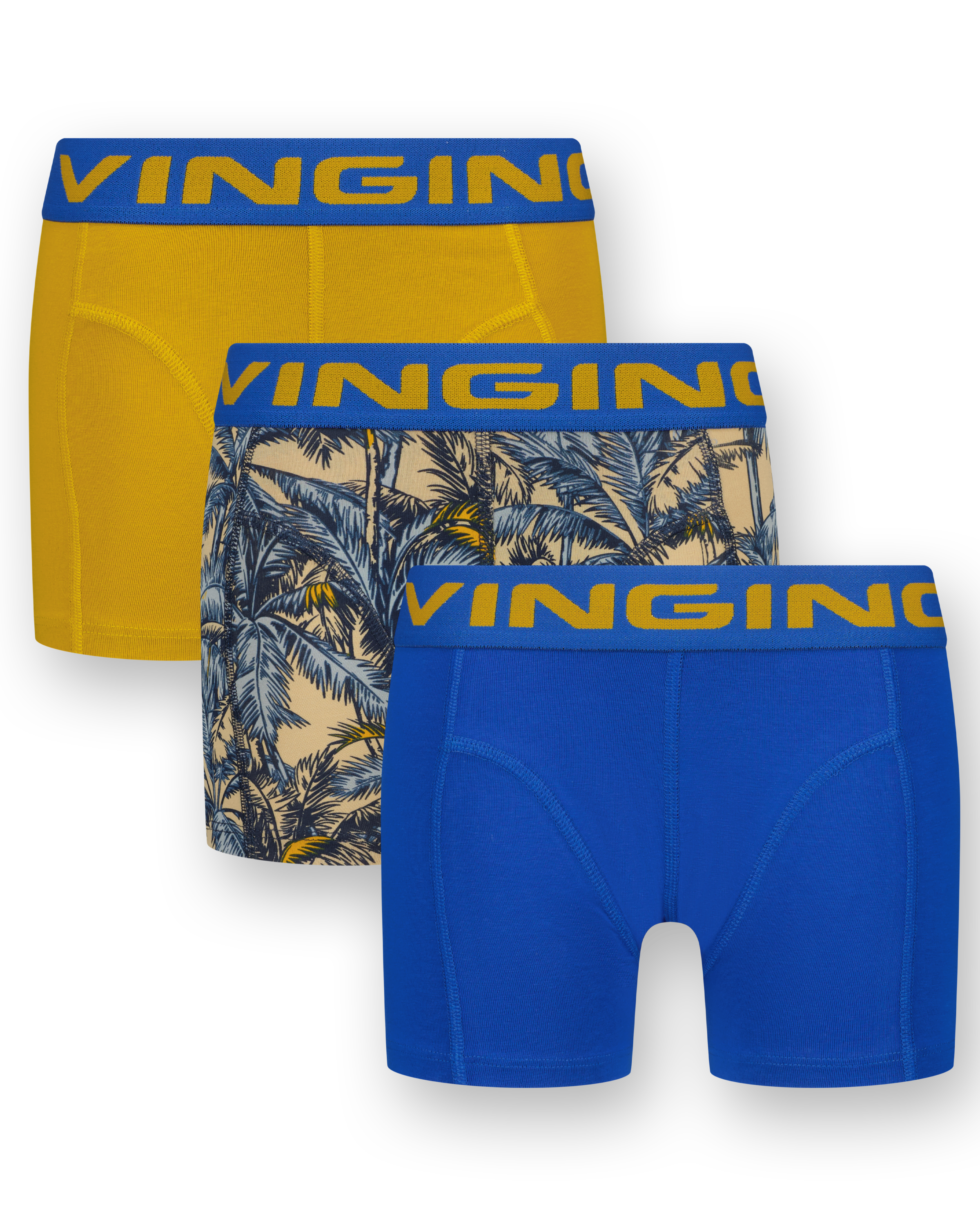 Boxershorts B-242-1 Palm Blue 3 Pack
