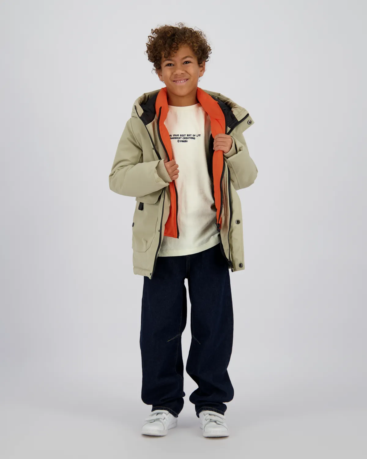 Boys Long Jacket Tharpa | Brown
