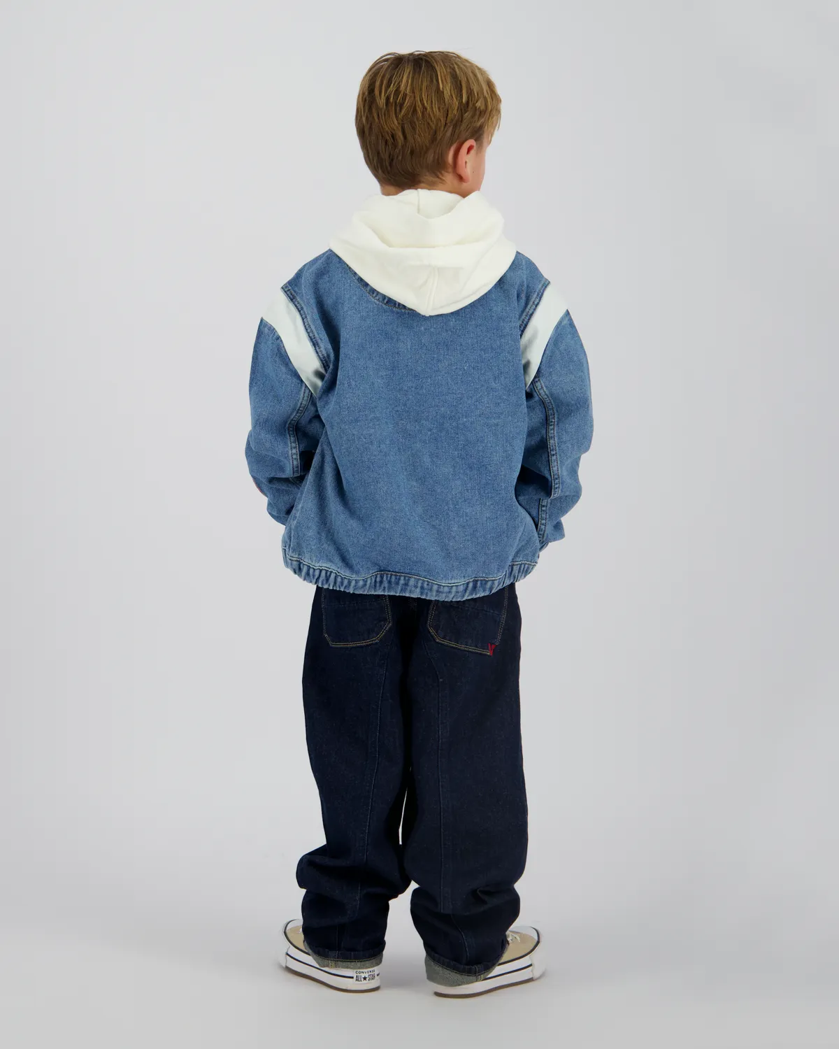 Jongens Boxy Jas Figo badge | Blauw