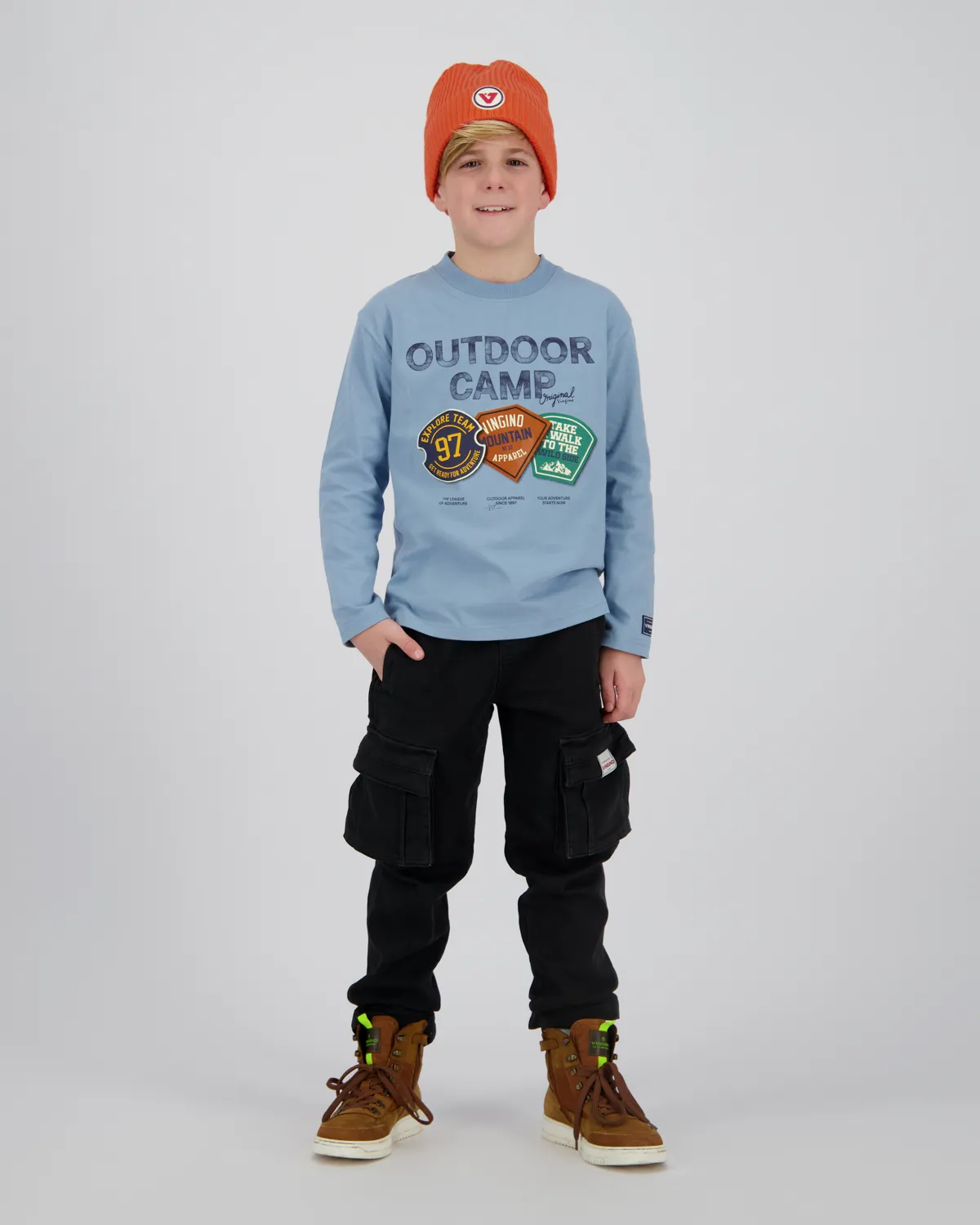 Jongens Longsleeve T-shirt Haydan | Blauw